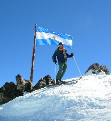 Skiing with the Flag